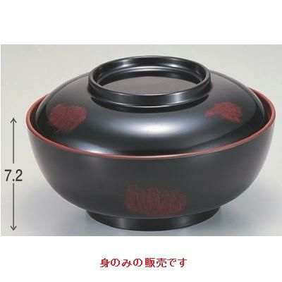 丼碗 6寸丸丼重曙内朱身 漆器