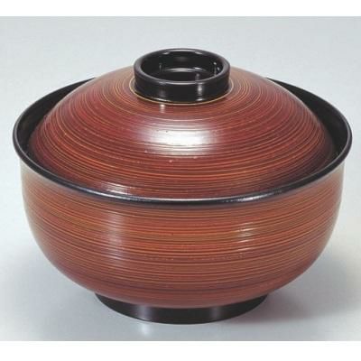 煮物椀 4.5寸リリー椀春慶刷毛目 漆器