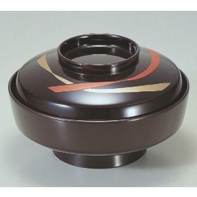 煮物椀 5寸天竜寺椀溜花帯 漆器