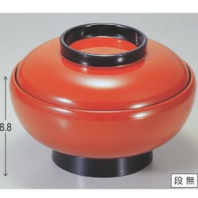 煮物椀 6寸宝泉椀朱つば黒 漆器