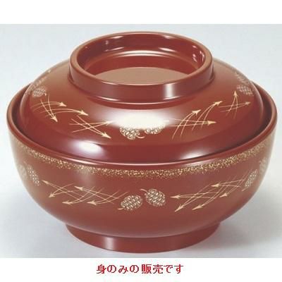 丼碗  耐熱観月丼松実松葉(ST-3)身  漆器 高さ103 直径:157