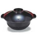 丼碗 鍋型丼黒刷毛目内朱 漆器