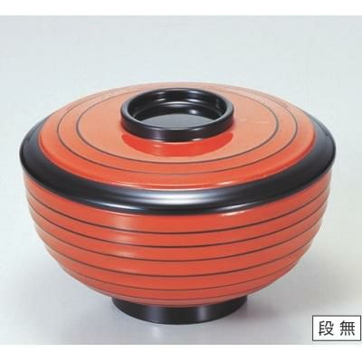 丼碗 (小)駒筋カンナ目椀朱筋目 漆器