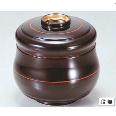 飯碗 ひさご飯器溜つば金朱ライン内朱 漆器 高さ79 直径:113