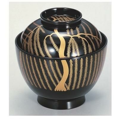 小吸椀 ナツメ型吸椀黒柳 SH塗 漆器