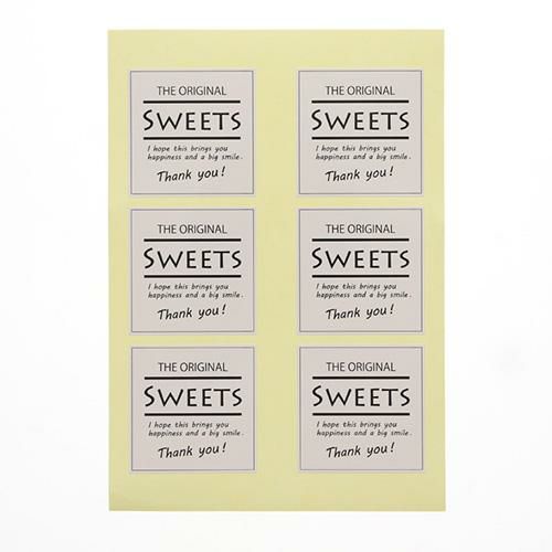 ギフトシール Sweets スクエアホワイト