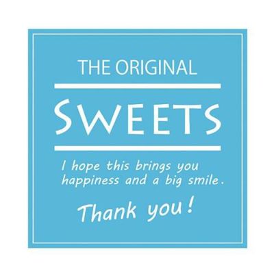 ギフトシール Sweets スクエアブルー