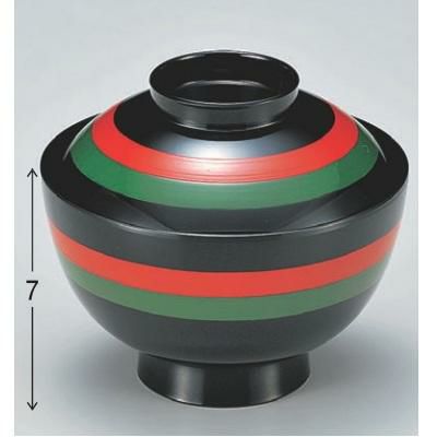 小吸椀 新越前椀二色ライン 漆器