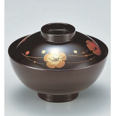小吸椀 4寸平仙才椀溜に四季 漆器