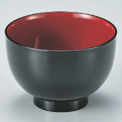 汁椀 なでしこ汁椀黒内朱 漆器