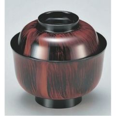 小吸椀 3.7寸羽反吸椀紫檀 漆器