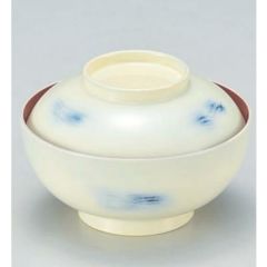 小吸椀 4寸新仙才椀アイボリー青研ぎ出し内朱 漆器