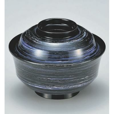 小吸椀 4寸天竜寺椀紫カスリ 漆器