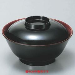 汁椀 4 羽反大汁椀黒内朱(蓋のみ)漆器
