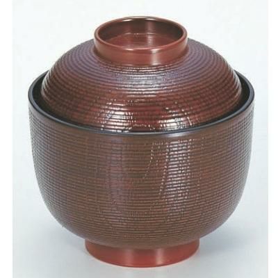 小吸椀 3寸千筋ケヤキ小吸椀栃 漆器
