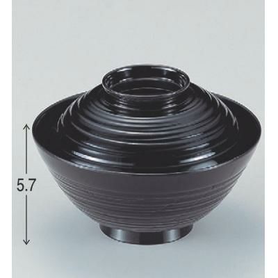 小吸椀 4寸蛤椀黒 漆器