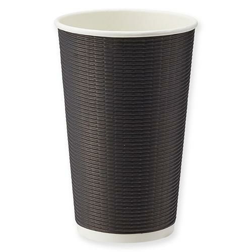断熱エコブラック紙カップ 16オンス 480ml 25個×20ケース