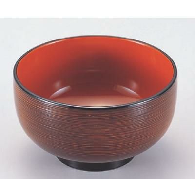 汁椀 新布袋汁椀溜刷毛目内朱 漆器