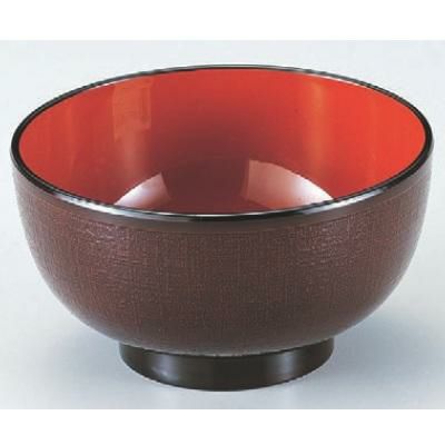 汁椀 4寸雅汁椀溜内朱 漆器