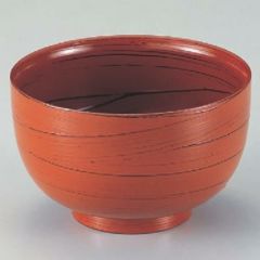 丼碗 4.5寸来幸丼一筆根来 漆器