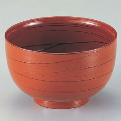 丼碗 4.5寸来幸丼一筆根来 漆器