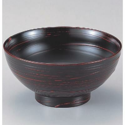 丼碗 6寸乱筋木目丼一筆曙 漆器