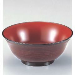 丼碗 羽反多用丼茶刷毛目内朱 漆器