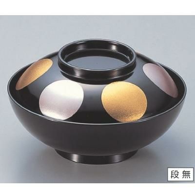 煮物椀 柳椀黒雅日月 漆器