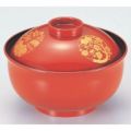 煮物椀 4.5寸リリー椀朱四君子 漆器