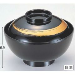 煮物椀 4.5寸仙才雑煮椀黒一筆