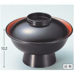 丼碗 7寸大名型丼椀黒内朱 漆器