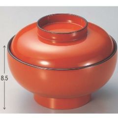 丼碗 5.5寸宝泉椀朱内朱天黒 漆器