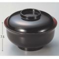 丼碗 5寸日野丼黒内朱 漆器