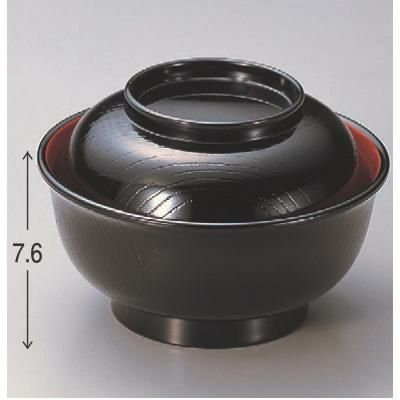 丼碗 姫型丼黒内朱 漆器