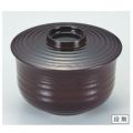 飯碗 かぶせ木目飯器溜内朱 漆器