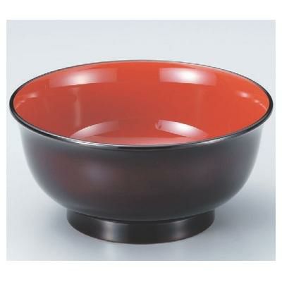 丼碗  5.3寸美里丼椀溜内朱  漆器 高さ74 直径:158