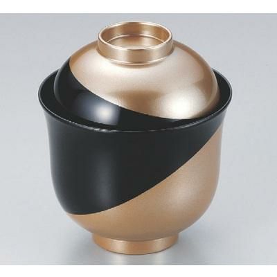 小吸椀 姫小吸椀黒流線金地塗 本漆塗 漆器