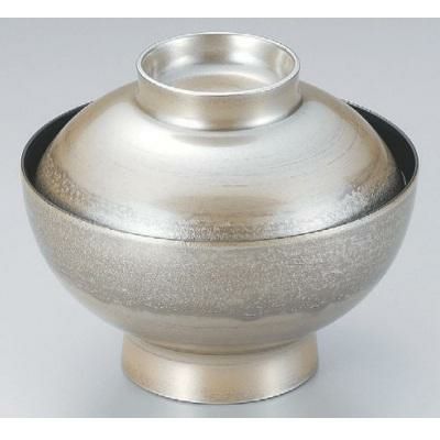 小吸椀 花仙才椀錆研ぎ出し銀地塗本漆塗 漆器