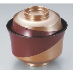 小吸椀 3.5寸京型吸椀古代朱流線金地塗本漆塗 漆器