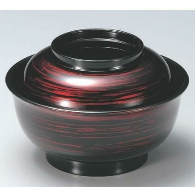 丼碗 美里丼朱流線 漆器