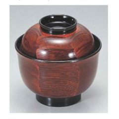 小吸椀 3.3寸美里吸椀波溜刷毛目 SH塗 漆器