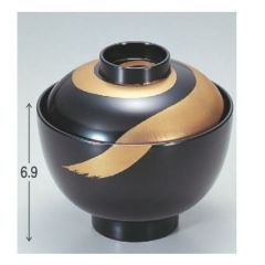 小吸椀 3.4寸小町吸椀黒月光 漆器