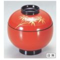 小吸椀 玉姫小吸椀朱つば黒笹 SH塗 漆器