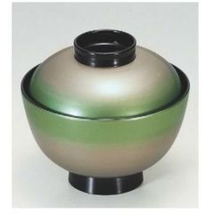 小吸椀 越前椀緑銀ぼかし SH塗 漆器