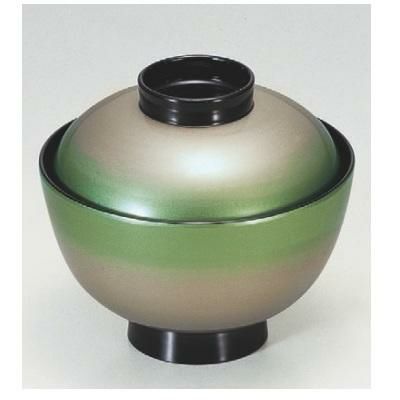 小吸椀 越前椀緑銀ぼかし SH塗 漆器