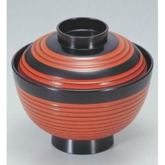 小吸椀 3.7寸荒筋椀朱ひも 漆器