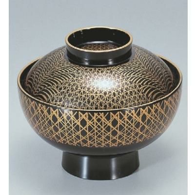 小吸椀 御殿吸椀黒武蔵野天金 SH塗 漆器