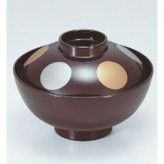 小吸椀 4寸平仙才椀溜日月 漆器