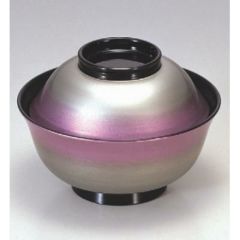 小吸椀 4寸羽反吸椀紫銀ぼかし SH塗 漆器