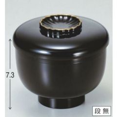 小吸椀 菊小吸椀黒内朱天金 漆器